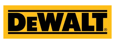Sarı arka planda siyah DeWalt logosu, güçlü ve güvenilir marka imajını yansıtıyor