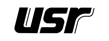 USR markasının siyah renkte sade logo tasarımı